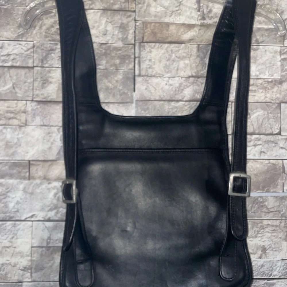 Vintage COACH Slim Leather Backpack Black 9405 - Picture 2 of 10